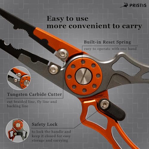 Fishing Pliers Multi-Function Split Ring Hook Remover & Cutting Tool