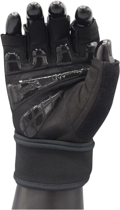 MRX Weightlifting Gloves - Men's Fingerless Workout Gloves with Wrist Support | Ideal for Powerlifting & Gym Use
