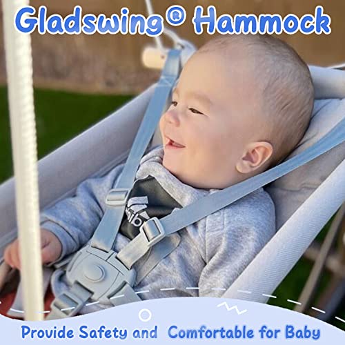 Gray Indoor Outdoor Baby Swing for Toddler & Baby Grow-Up Seat - Safety & Comfort