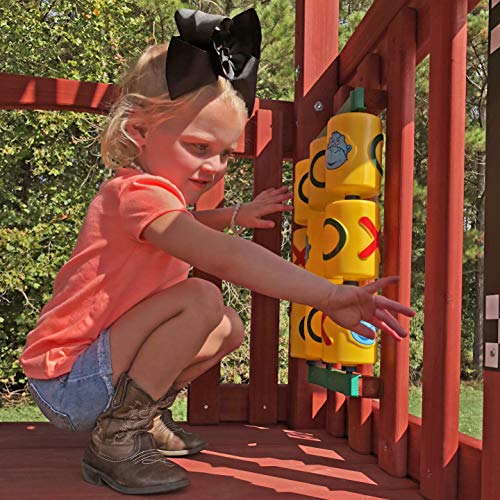 Gorilla Playsets Tic Tac Toe Spinner Panel for Wooden Swing Sets, Yellow