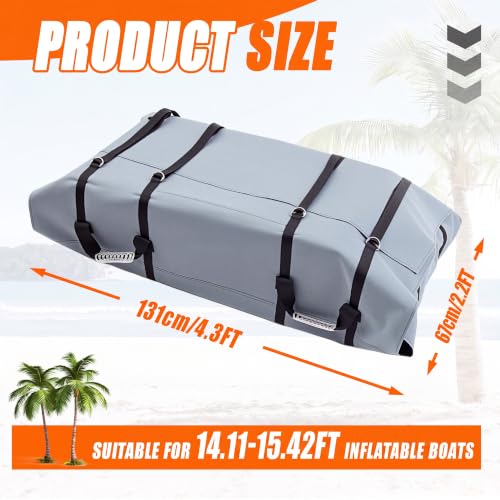 Abbylike Silver Foldable Inflatable Boat Storage Bag for 14.11-15.42ft Boats