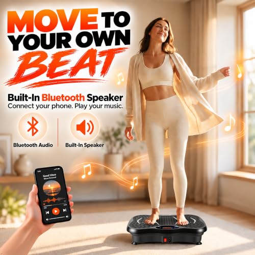 Vibration Plate Exercise Machine for Full-Body Toning & Lymphatic Drainage - 120 Speeds