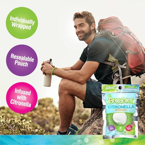 24 Pack Citronella Insect Repellent Wristbands - Resealable & Reusable