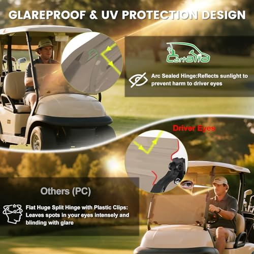 Cartalia Tinted Golf Cart Windshield 3/16" (5mm) for Club Car Precedent/Onward