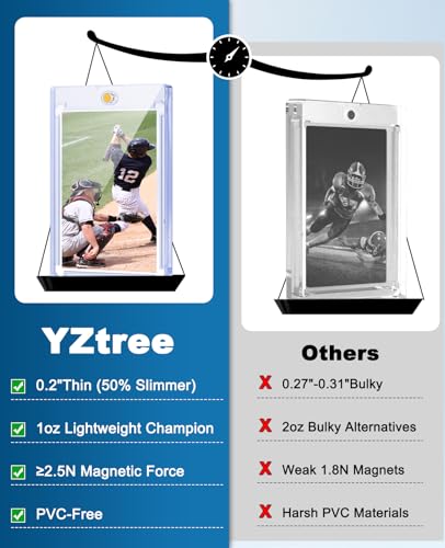 YZtree 204 Pack Ultra-Thin Magnetic Card Case - 35pt One Touch Card Holder