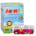 Kids Animal Print Adhesive Bandage - 3/4" x 3" Sterile, 100 Count - Variation of 3/4" x 3" Strip