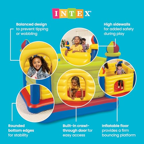 INTEX Kids Inflatable Castle Bouncer - Jump-O-Lene Playground for Ages 3-6