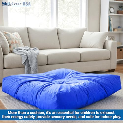 Kids Sensory Crash Pad 5x5 Feet High-Density Foam Gym Mat with Nylon Cover