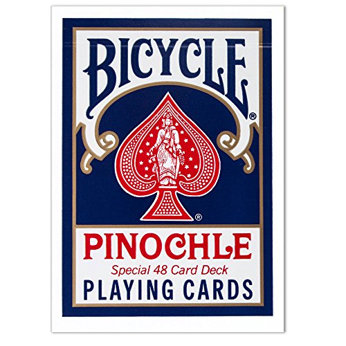 Pinochle Playing Cards Set - 12 Decks with Blue & Red Jumbo Index