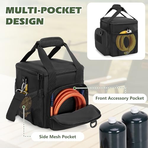 Propane Tank Storage Bag Holds 4 Mini 1LB Gas Tanks Camping Gear