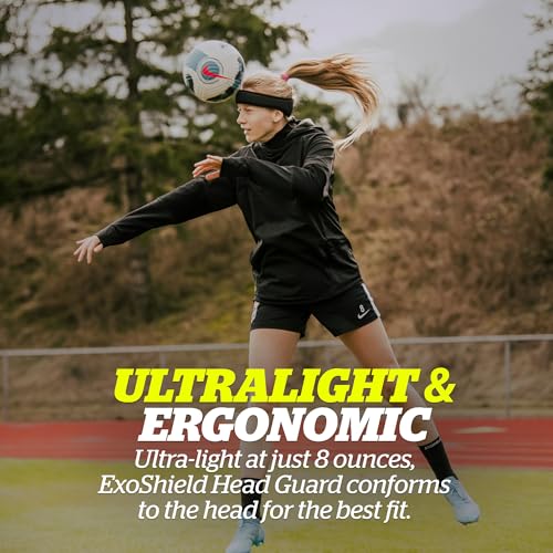 Storelli ExoShield Head Guard Black Pro Soccer Protective Headband - Military-Grade Foam Padding