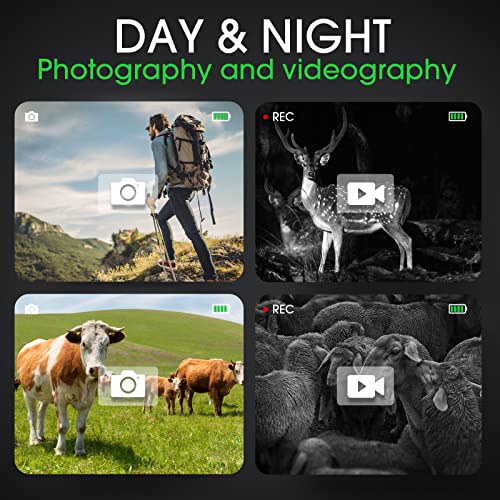 Green Night Vision Monocular Digital Infrared Telescope 8X Zoom for Hunting Camping
