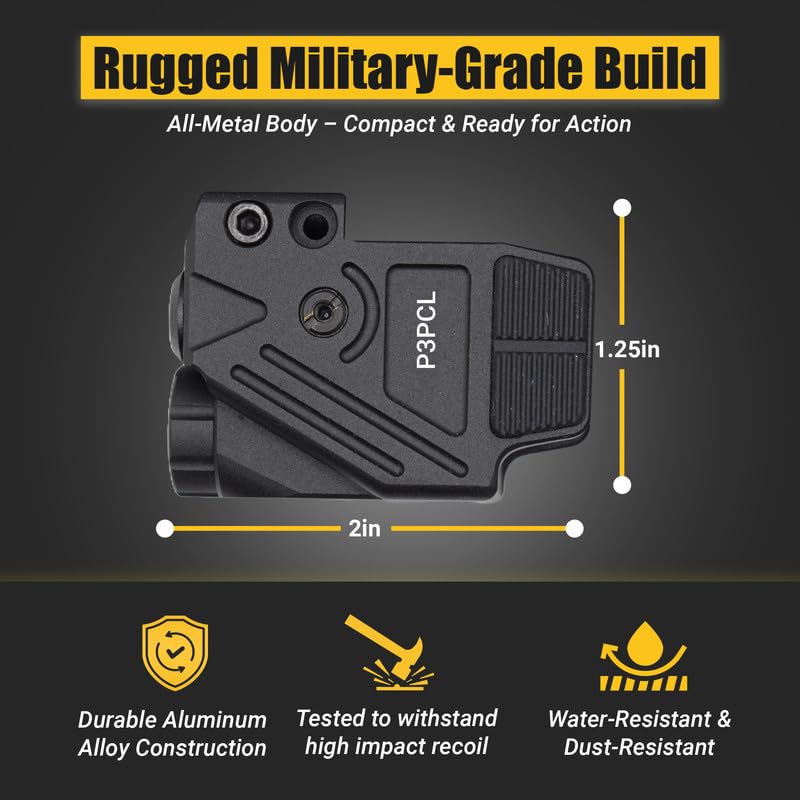 HiLight Tactical Cyan & Purple Laser Flashlight 700 Lumens, Gun Rail Mount, Rechargeable, Military Aluminum - Black Variant