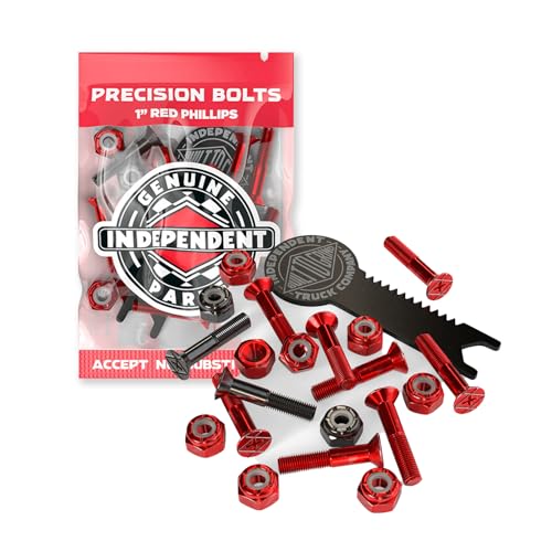 1-Inch Phillips Hardware Screws with Tool - Red and Black