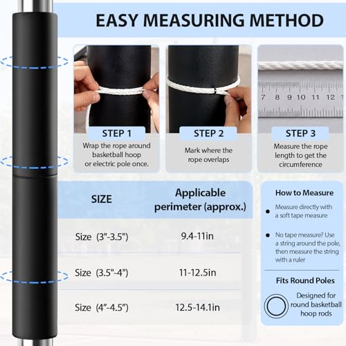 Silipull 4-4.5 Inch Round Waterproof Basketball Pole Padding Safety Guard