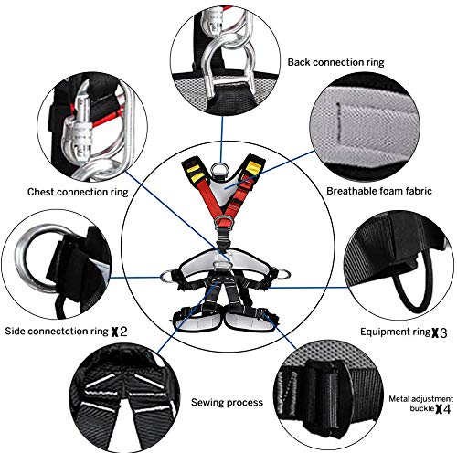 HeeJo Climbing, Safety Safe Seat Belt for Outdoor Tree Climbing, Outward Band Expanding Training Large Size,Climbing Gear