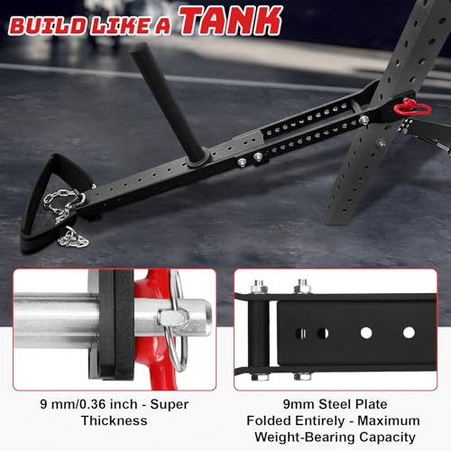Universal Belt Squat Attachment for Power Racks, 1100 lbs Capacity, Adjustable, No Assembly