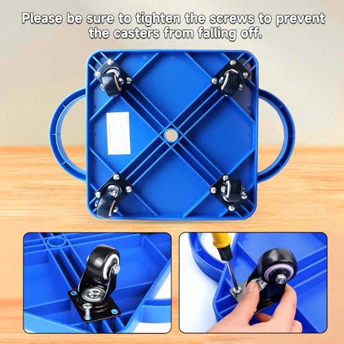 GSE Sports Indoor Gym Floor Scooter Board Set of 6 with Handles - Kids Play