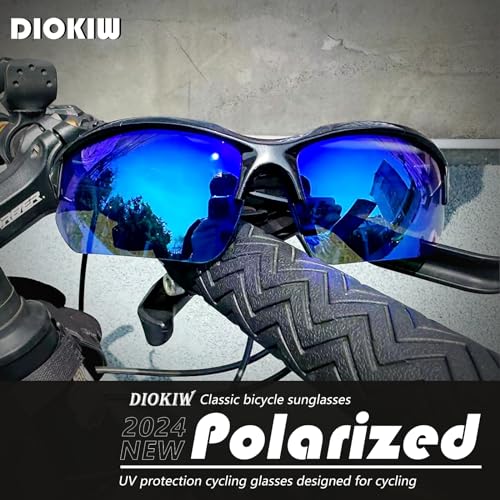 Sports Polarized Sunglasses for Men Cycling Running Fishing UV Protection Sun Glasses - 4pcs White, Black, Red, Green, Blue