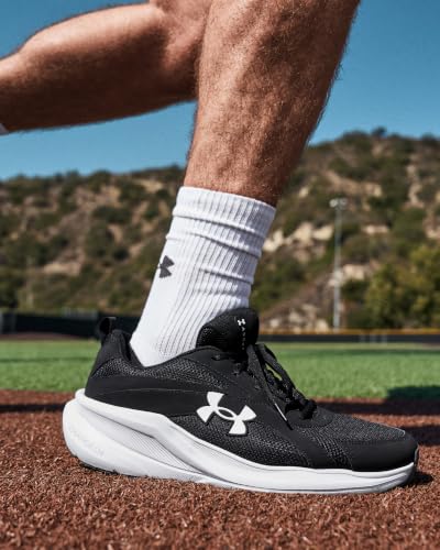 Under Armour Men's Charged Assert 11 Running Shoes - Black/White, Size 7