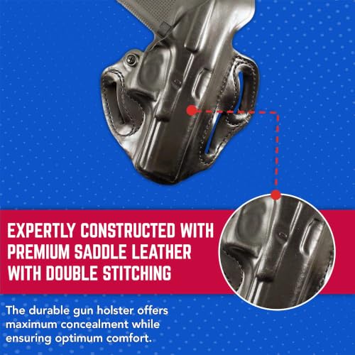 DeSantis Leather Right Hand Thumb Break Gun Holster for 19, 23, 32, 45