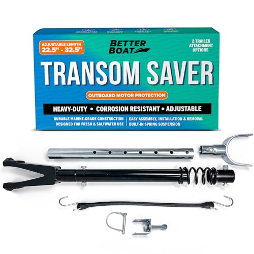 Adjustable Outboard Motor Transom Saver Support Bar - Heavy Duty Marine Grade