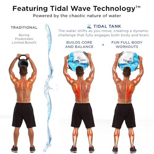 Tidal Tank Sphere Mini Water-Weighted Bag with Max 55 lb - Portable Home Gym Equipment