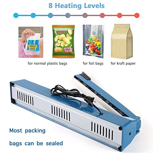 16 Inch Manual Impulse Heat Sealer for Plastic Bags Food Storage