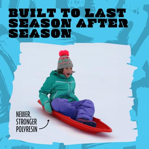 Flexible Flyer 2-Pack Winter Lightning Snow Sleds for Kids & Adults 48 Inch Toboggan