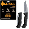 Folding Pocket Knife with Gator Grip - Fine Edge Blade for Survival Camping Hunting