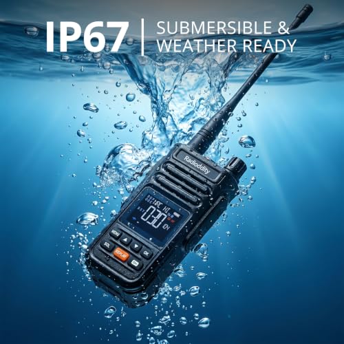 Radioddity X1 Pro GMRS Handheld Radio 1-Pack Waterproof IP67, Removable Battery