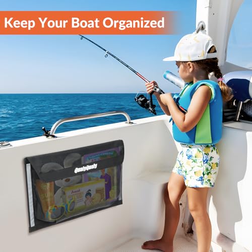 Large Boat Storage Bag with Full-Enclosure Lid - 18x12 Inch Marine Organizer