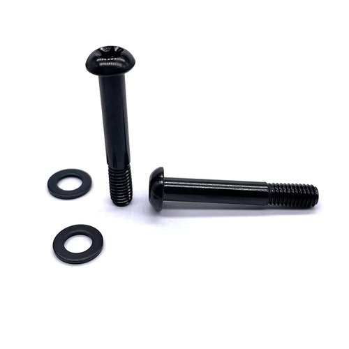 BININIU Black T25 Titanium Bracket Bolts for Sram Flat Mount Caliper, Disc Brake Hardware M5*32mm (Black - Ti - 32mm)
