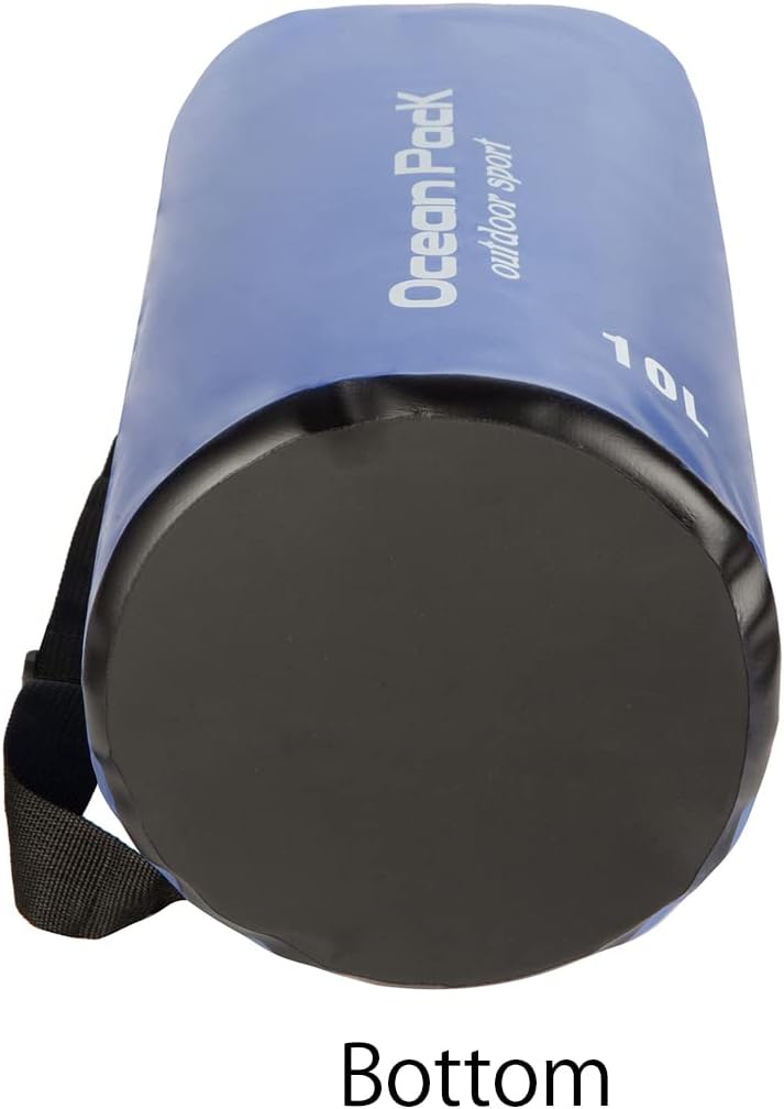 Skiennix Waterproof Dry Bag - 10L/20L Roll Top Backpack for Kayaking & Boating | Blue 10L