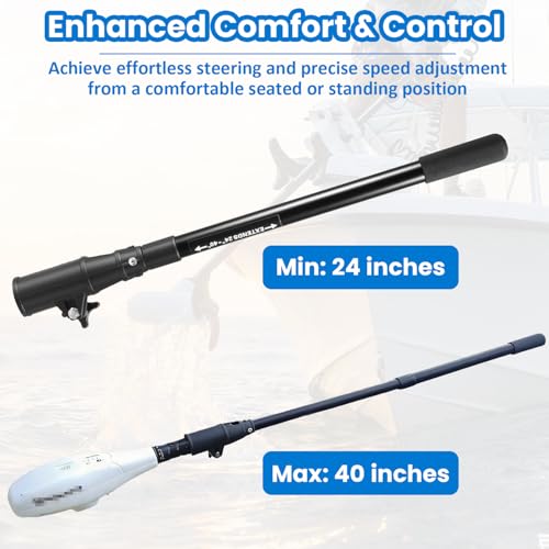 Telescoping Trolling Motor Extension Handle 24-40 Inch Adjustable Marine Control