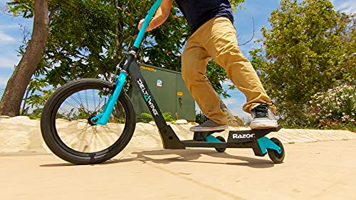 Razor DeltaWing Three-Wheel Scooter - Black & Mint Green, One Size