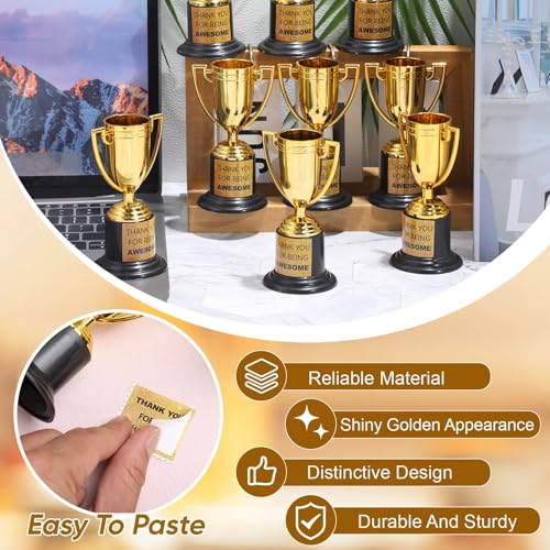 Awesome 24 Pcs Mini Gold Trophy Awards - 4 Inch Plastic Sports Prizes