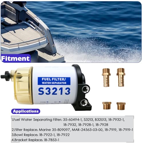 Marine Fuel Water Separator Kit for Outboard Motors - Universal Fit