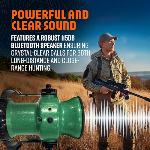 iHunt Electronic Game Call & Bluetooth Speaker Combo with App, 750 Animal Calls, Rugged & Portable