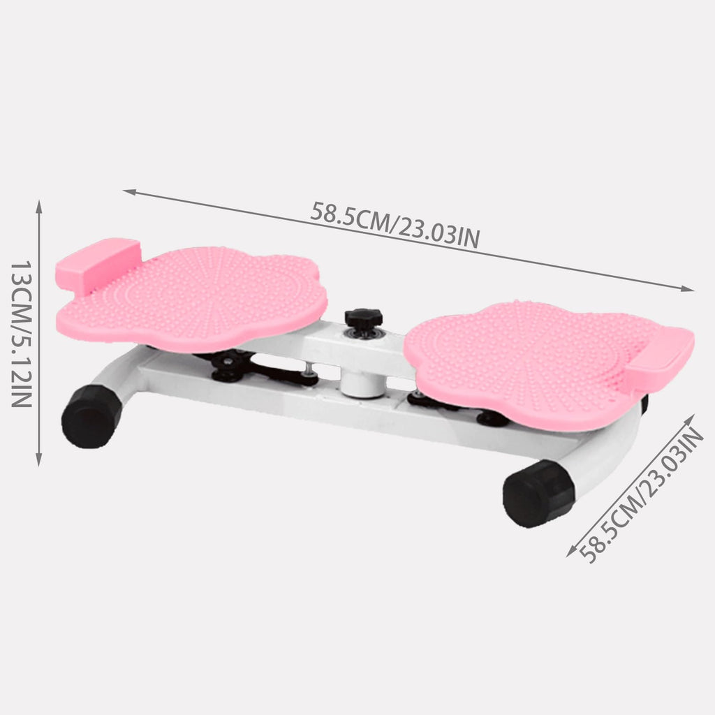 Waist Twisting Machine With Resistance Band - 360° Rotating Waist Twister Board For Core Workout Abdominal Fat Loss, Noiseless Ab Twister Machine, 330 Lbs Weight Capacity Gym Equipment (Pink)