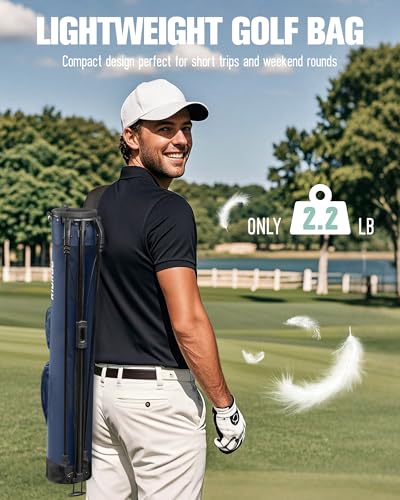 RIOROO Blue Golf Stand Bag for Men & Women - Lightweight 7-Club Carry Bag