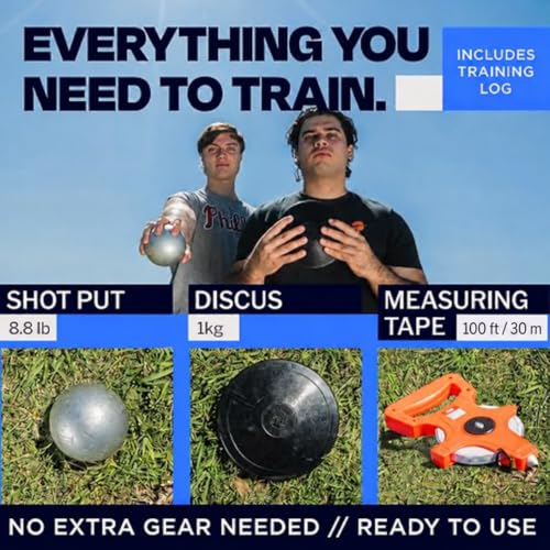 Track & Field Shot Put and Discus Training Set with Measuring Tape
