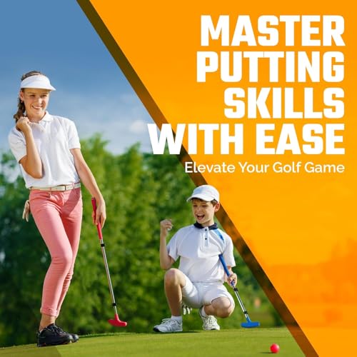 Kids Adjustable Golf Putter for Boys and Girls Ages 2-12 - Blue & Red