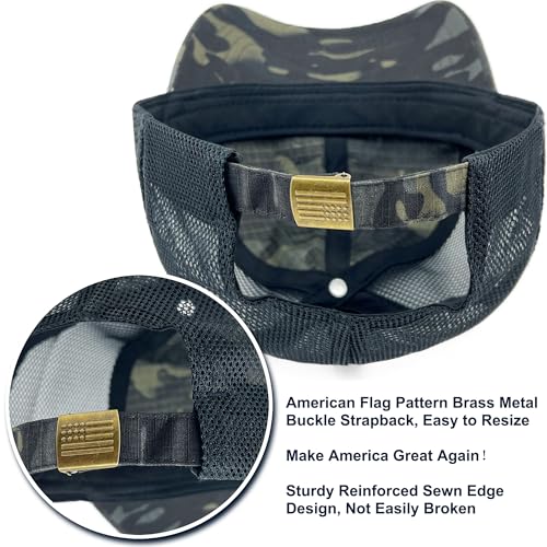 Loneshark Tactical Camo Baseball Hat - OCP Cap, One Size, Back Mesh Multicam