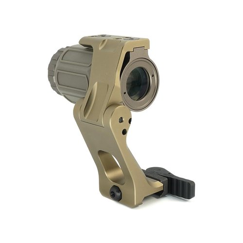 G33 G43 G45 3X 5X Magnifier and 2.26" FTC QD Mount Combo with Standard Base & Spacer Mount，for Red Dot Sight，Quick Release and Flip-to-Center Mechanism，Fits for Standard 20mm Pic Rail System Mounting