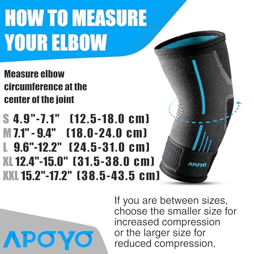Large Blue Tennis Elbow Brace for Women & Men - Support & Pain Relief