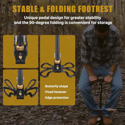 FOUR UNCLES 4500 PSI Hand Pump for PCP Air Systems with 8mm Quick Connect