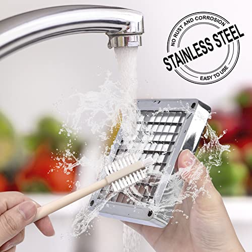 Sopito French Fry Cutter Professional Stainless Steel Potato & Vegetable Slicer 1/2" & 1/4" Blades