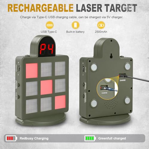 Nine-Grid Dry Fire Laser Training System with 4 Modes for Shooting Practice