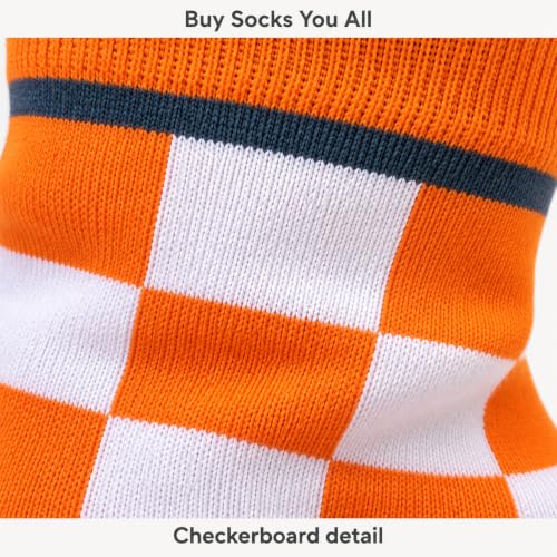 Tennessee Checkerboard Orange and White Men's Socks - University of Tennessee Fan Gift